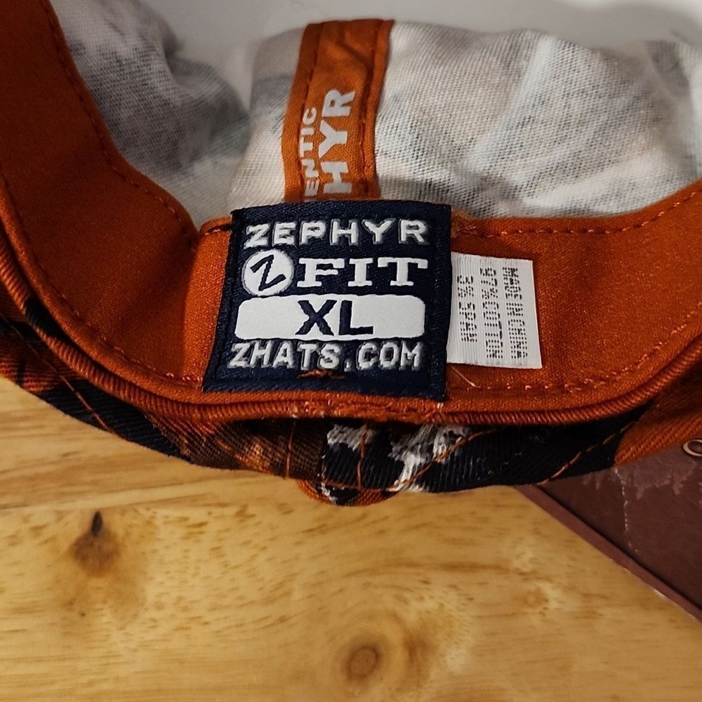 Zephyr Texas Longhorn Orange Camouflage Hat - New - Picture 8 of 8